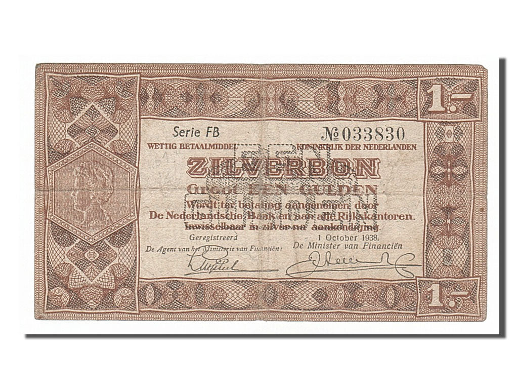 Pays-Bas, 1 Gulden type Zilverbon