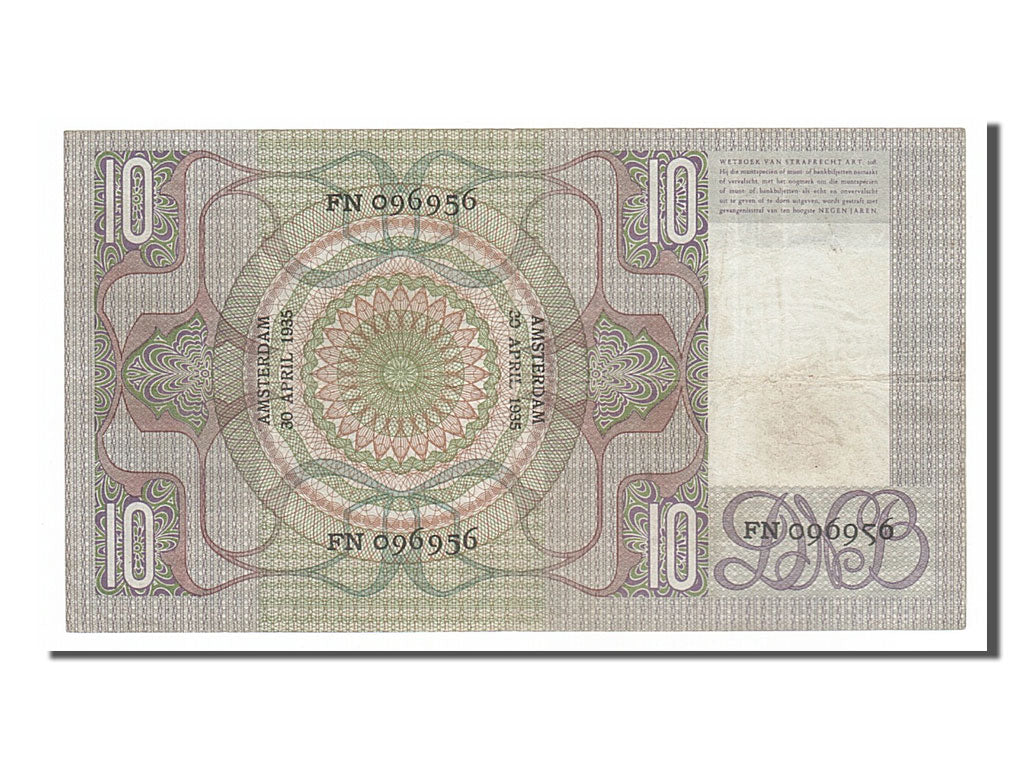 Banknote, Netherlands, 10 Gulden, 1935, 1935-04-30, EF(40-45)