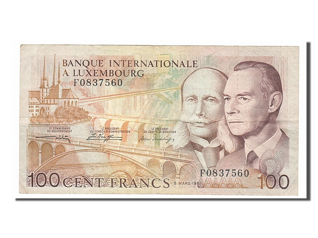 Luxembourg, 100 Francs, 1981, KM #14A, 1981-03-08, EF(40-45), F0837560