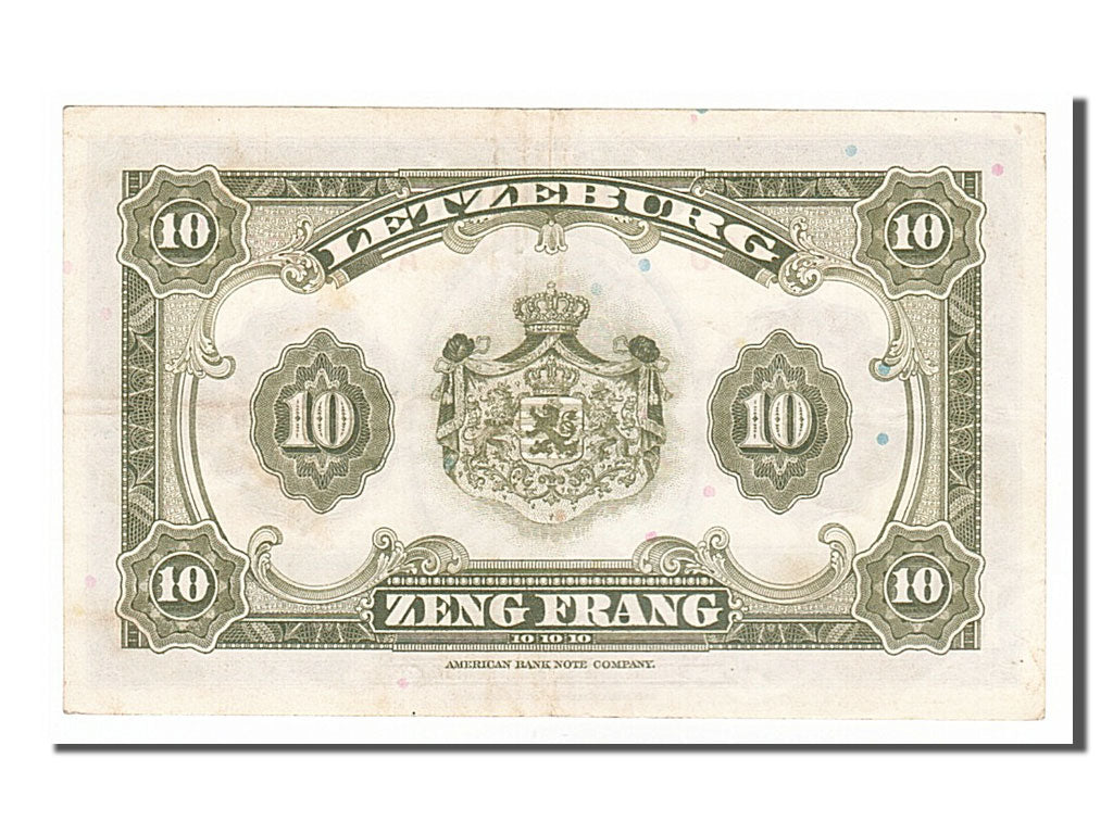 Luxembourg, 10 Francs, 1944, KM #44a, AU(50-53), A838560