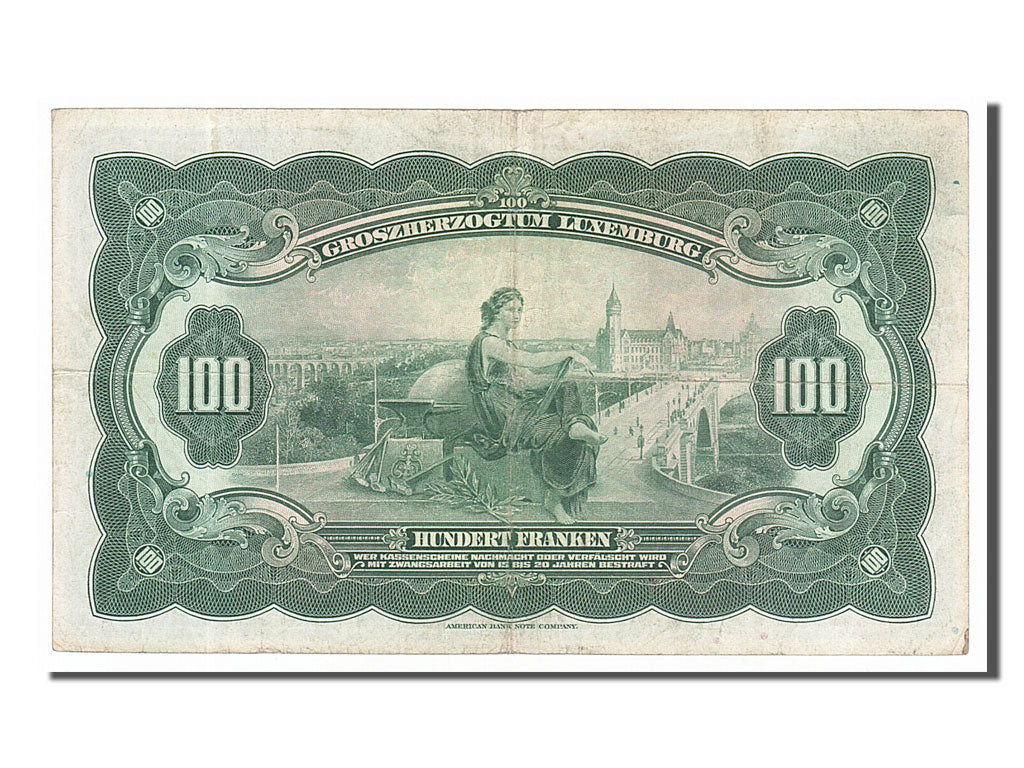 Luxembourg, 100 Francs, 1944, KM #47a, EF(40-45), A243012