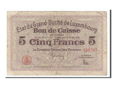 Luxembourg, 5 Francs, 1919, KM #29a, VF(20-25), 686783