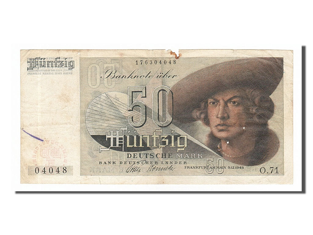 Banknote, GERMANY - FEDERAL REPUBLIC, 50 Deutsche Mark, 1948, 1948-12-09