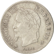 France, Napoleon III, 20 Centimes, 1868, Paris, EF(40-45), Silver, KM 808.1