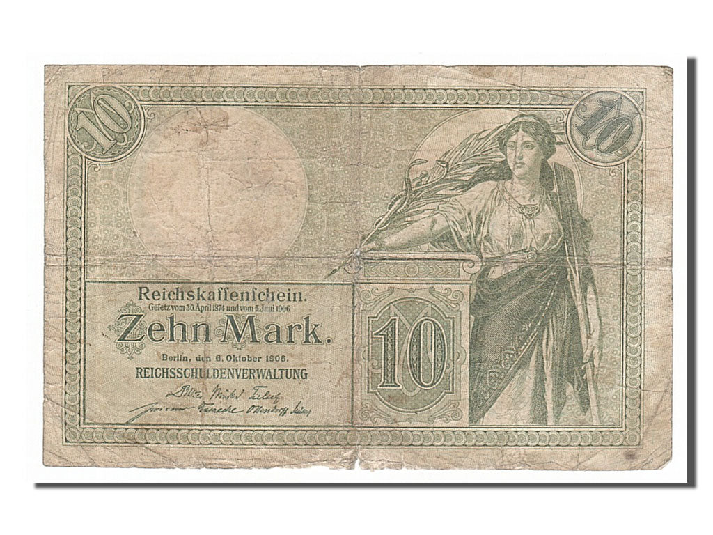 Banknote, Germany, 10 Mark, 1906, 1906-10-06, F(12-15)