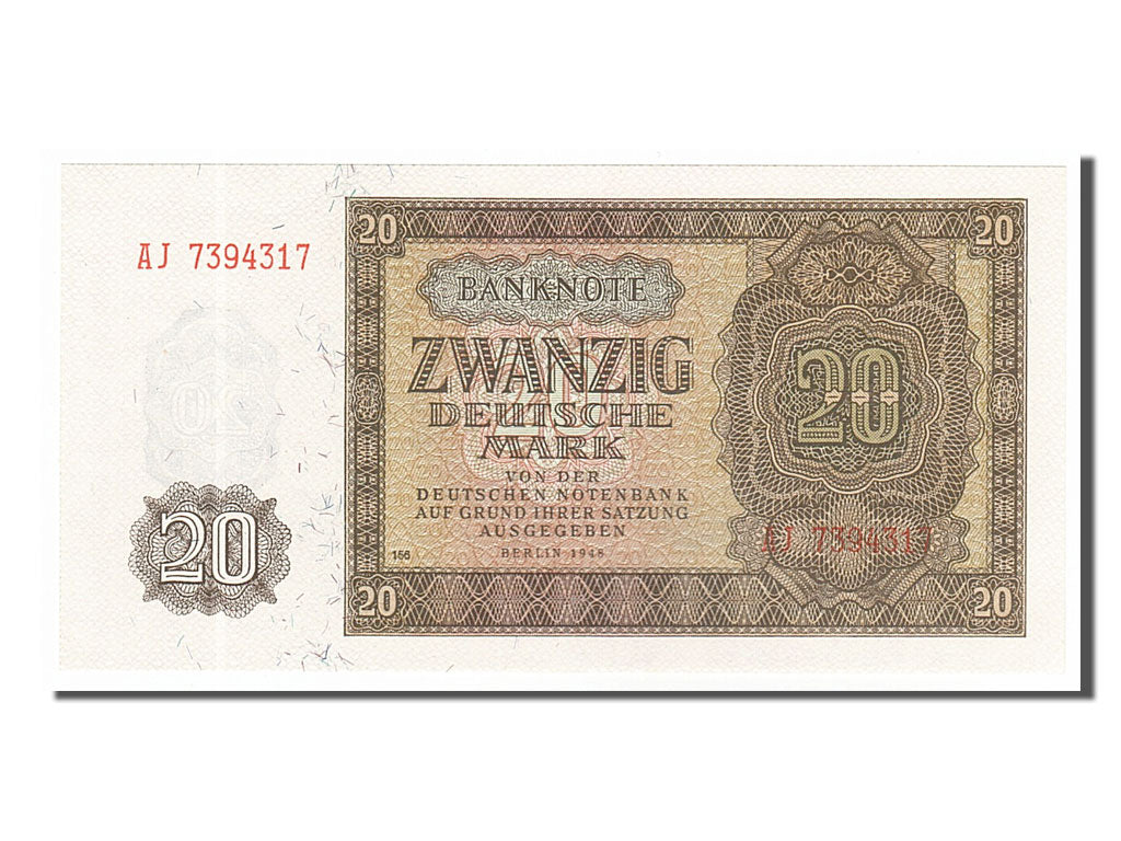 Germany - Democratic Republic, 20 Deutsche Mark, 1948, KM #13b, UNC(65-70), AJ..