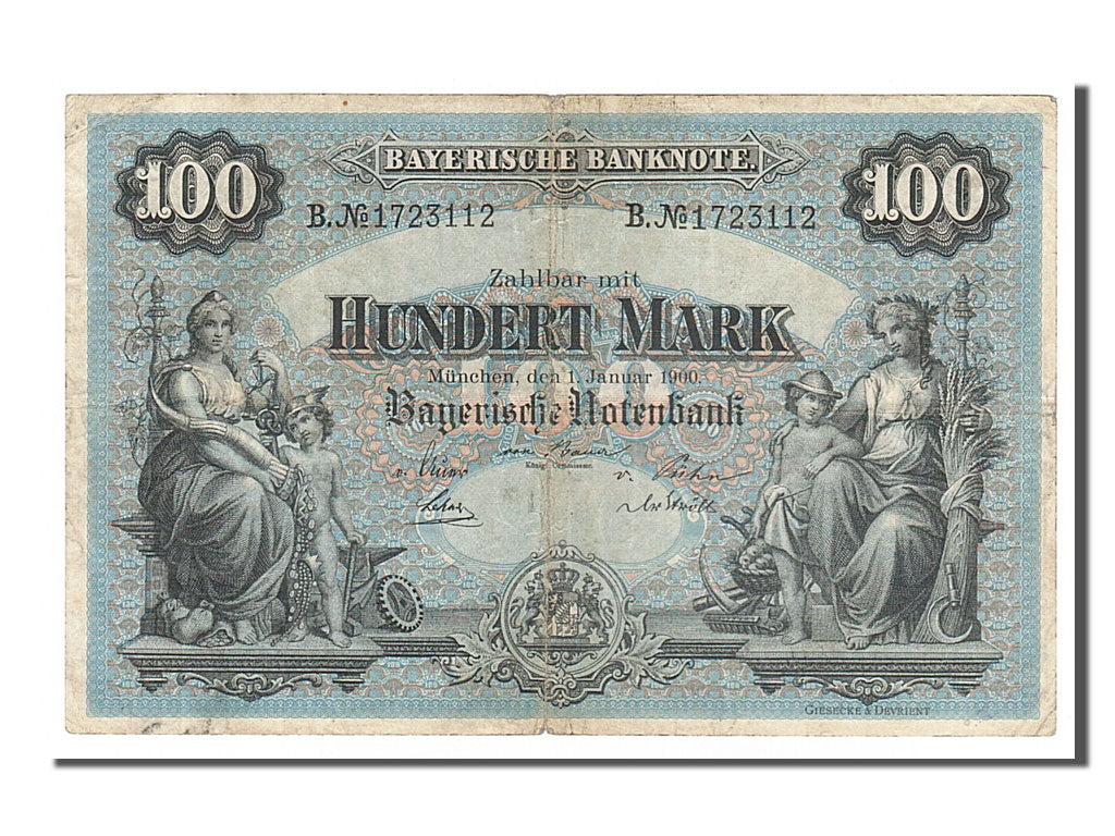 German States, 100 Mark, 1900, KM #S922, 1900-01-01, EF(40-45), B 1723112