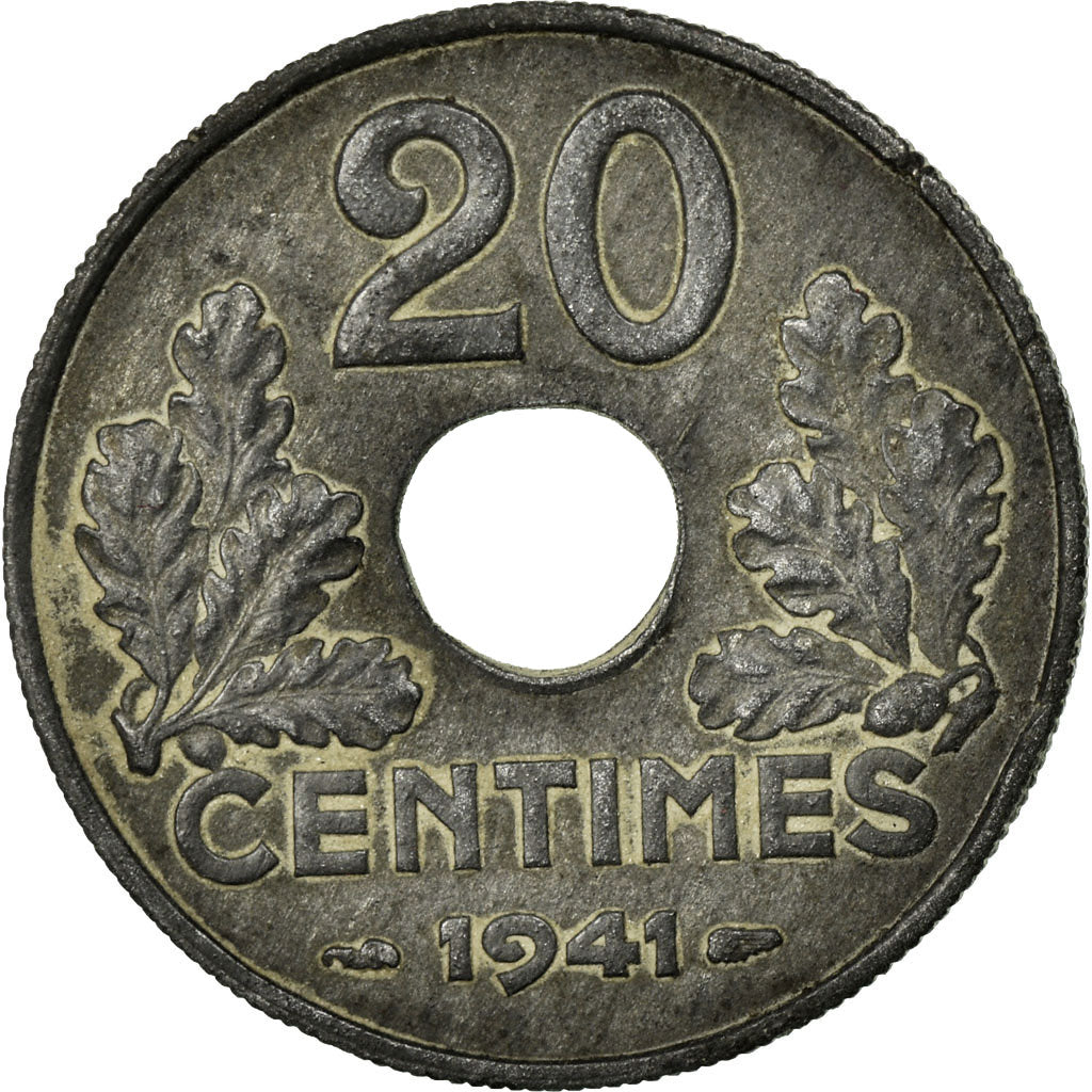 Münze, Frankreich, État français, 20 Centimes, 1941, Paris, SS+, Zinc