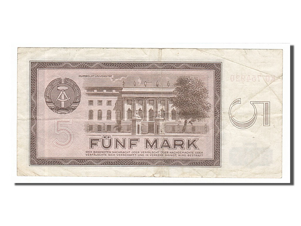 Banknote, Germany - Democratic Republic, 5 Mark, 1964, EF(40-45)