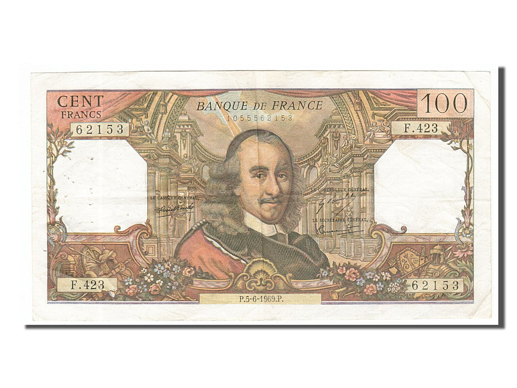 France, 100 Francs, 100 F 1964-1979 ''Corneille'', 1969, KM #149c, 1969-06-05,..
