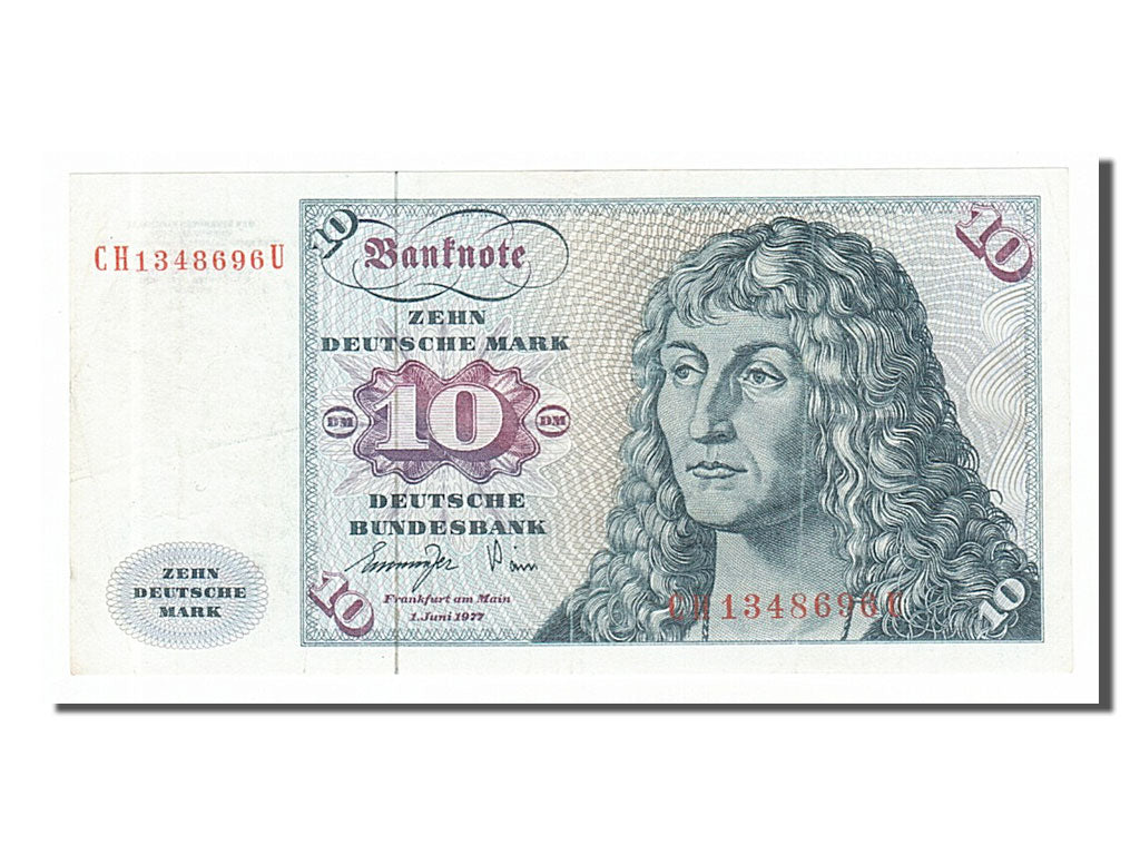 Germany - Federal Republic, 10 Deutsche Mark, 1977, KM #31b, 1977-06-01,...