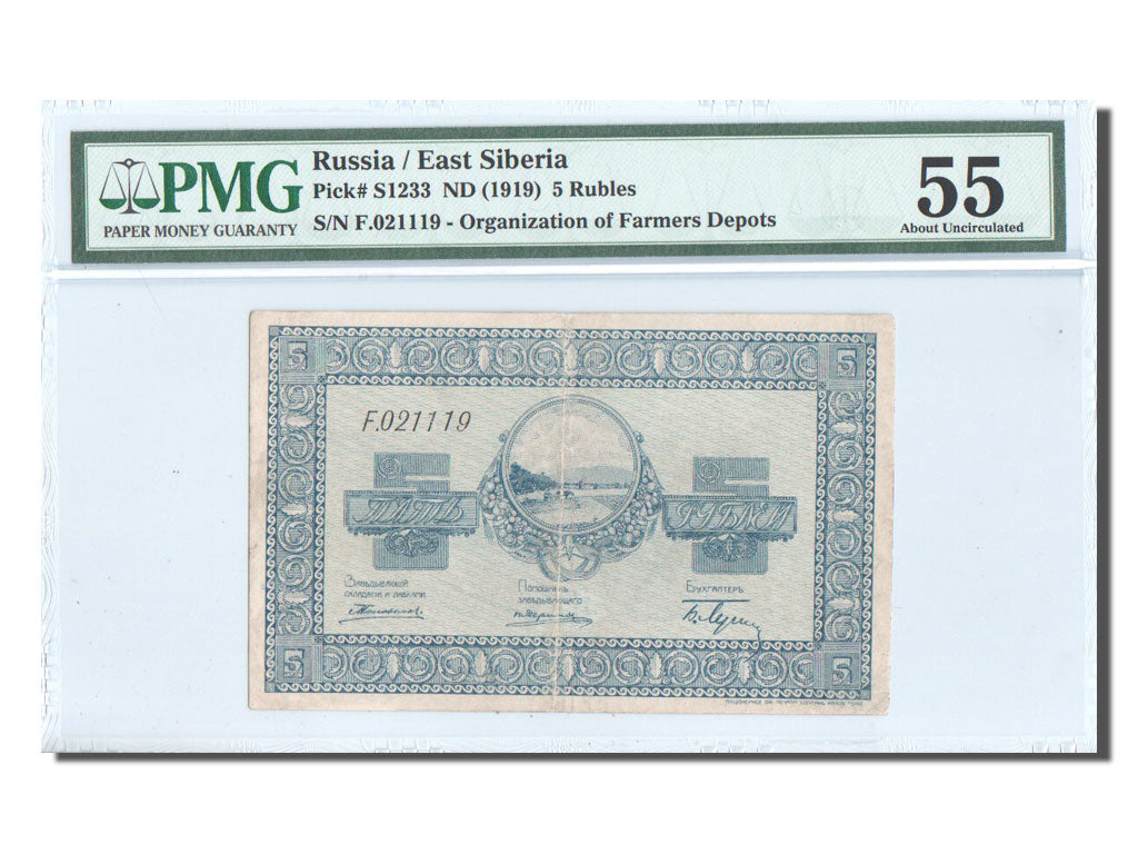 Banknote, Russia, 5 Rubles, 1919, 1919, KM:S1233, graded, PMG, 6007778-007