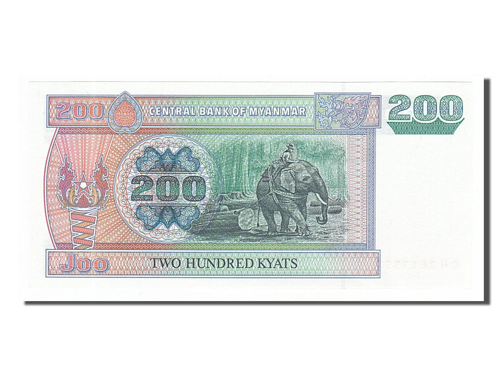 Banknote, Myanmar, 200 Kyats, 1991, UNC(65-70)