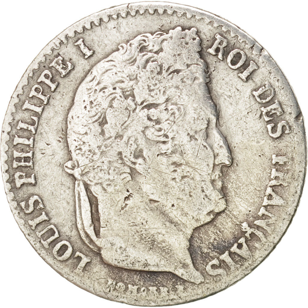 France, Louis-Philippe, 1/4 Franc, 1836, Paris, VF(20-25), Silver, KM:740.1