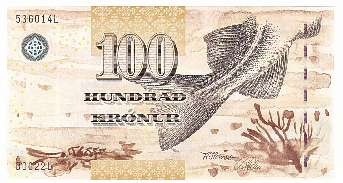 Iles Féroé, 100 Kronur type 2001-05