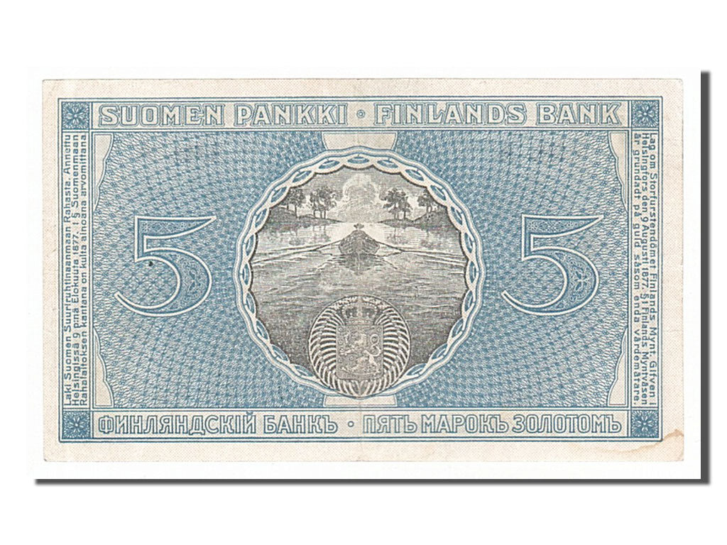 Banknote, Finland, 5 Markkaa, 1909, AU(50-53)
