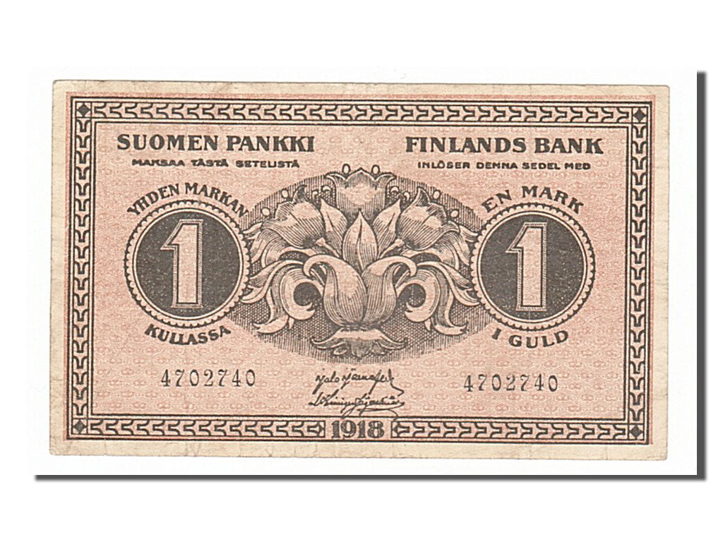 Finland, 1 Markka, 1918, KM #35, EF(40-45), 4702740