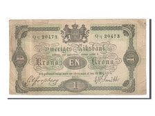 Sweden, 1 Krona, 1875, KM #1b, VF(20-25), Qq20473