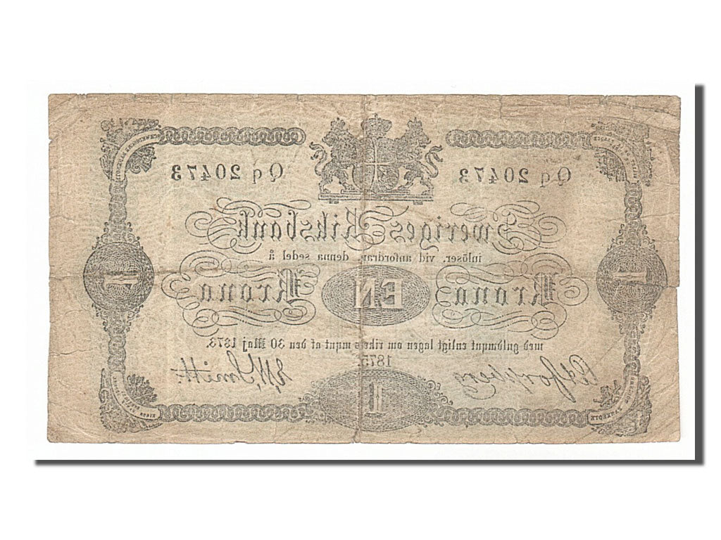 Sweden, 1 Krona, 1875, KM #1b, VF(20-25), Qq20473