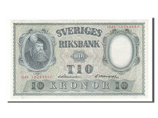 Billet, Suède, 10 Kronor, 1949, SUP