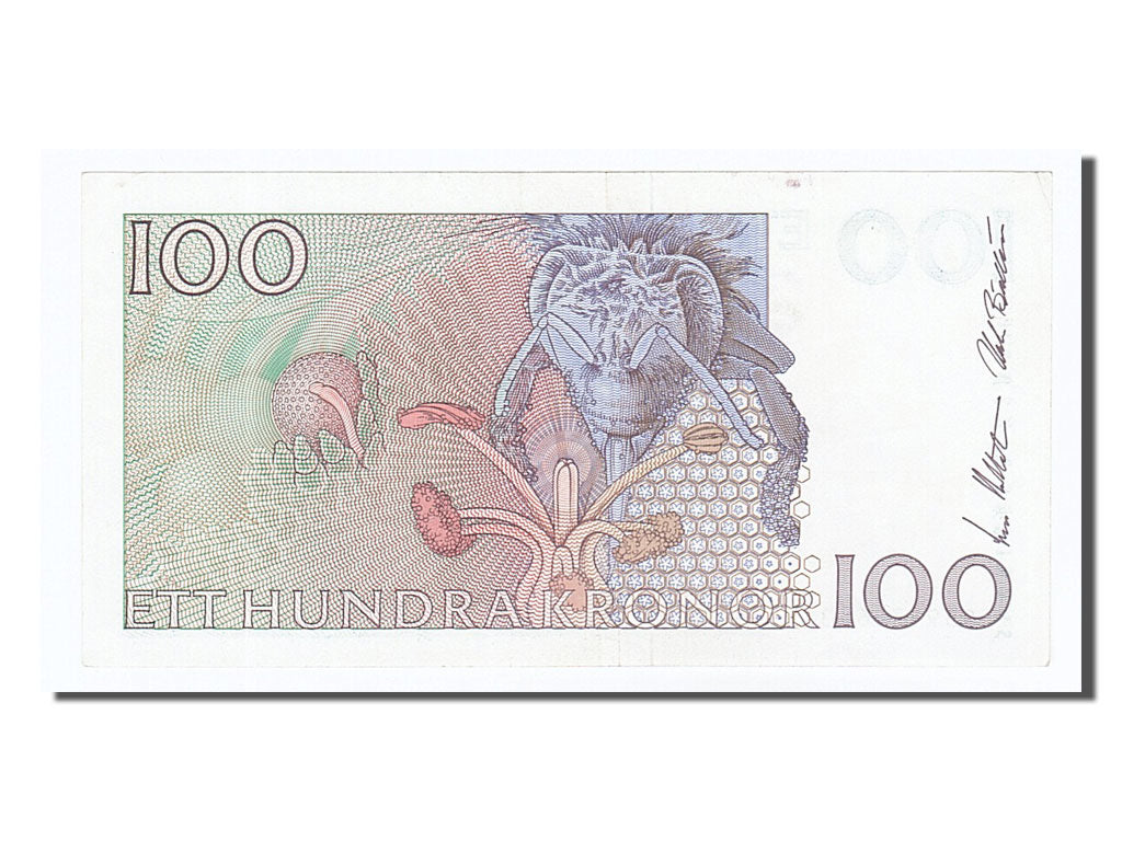 Sweden, 100 Kronor, 1991, KM #57b, AU(55-58), 9391346304
