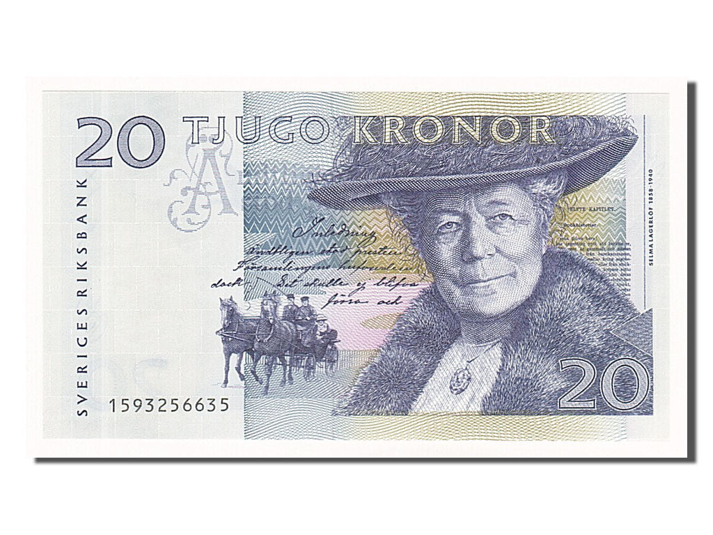 Sweden, 20 Kronor, 1991, KM #61a, UNC(65-70), 1593256635