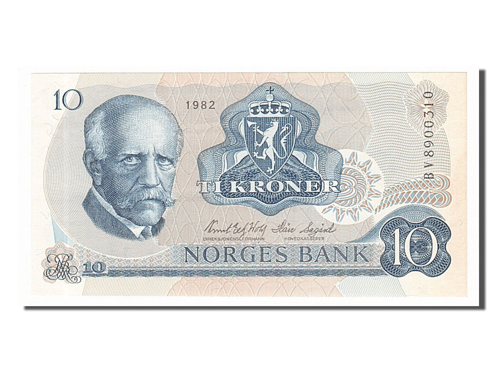 Norvegia, 10 Kroner, 1982, SPL