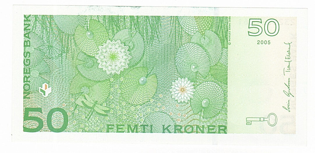 Billete, 50 Kroner, 2005, Noruega, SC