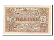 Denmark, 10 Kroner, 1944, KM #36a, AU(50-53), AS 157600