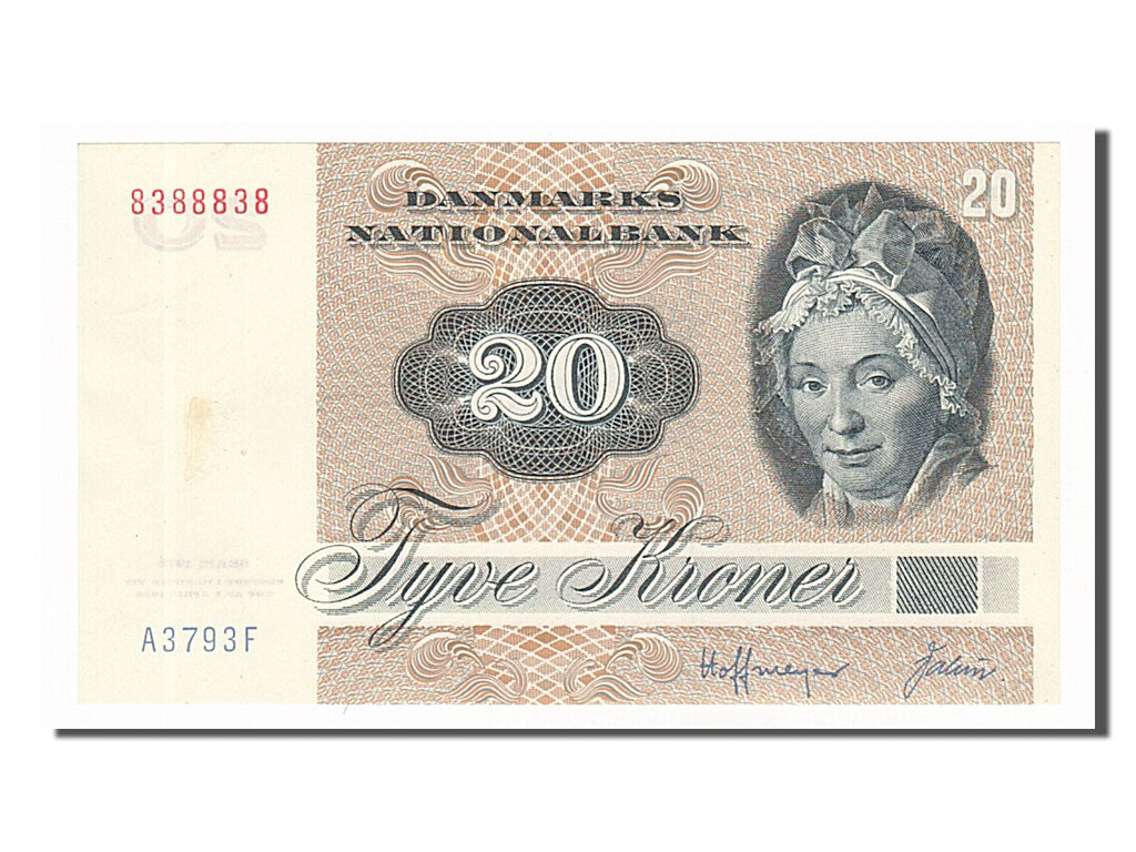 Denmark, 20 Kroner, 1979, KM #49a, UNC(63), A3793F