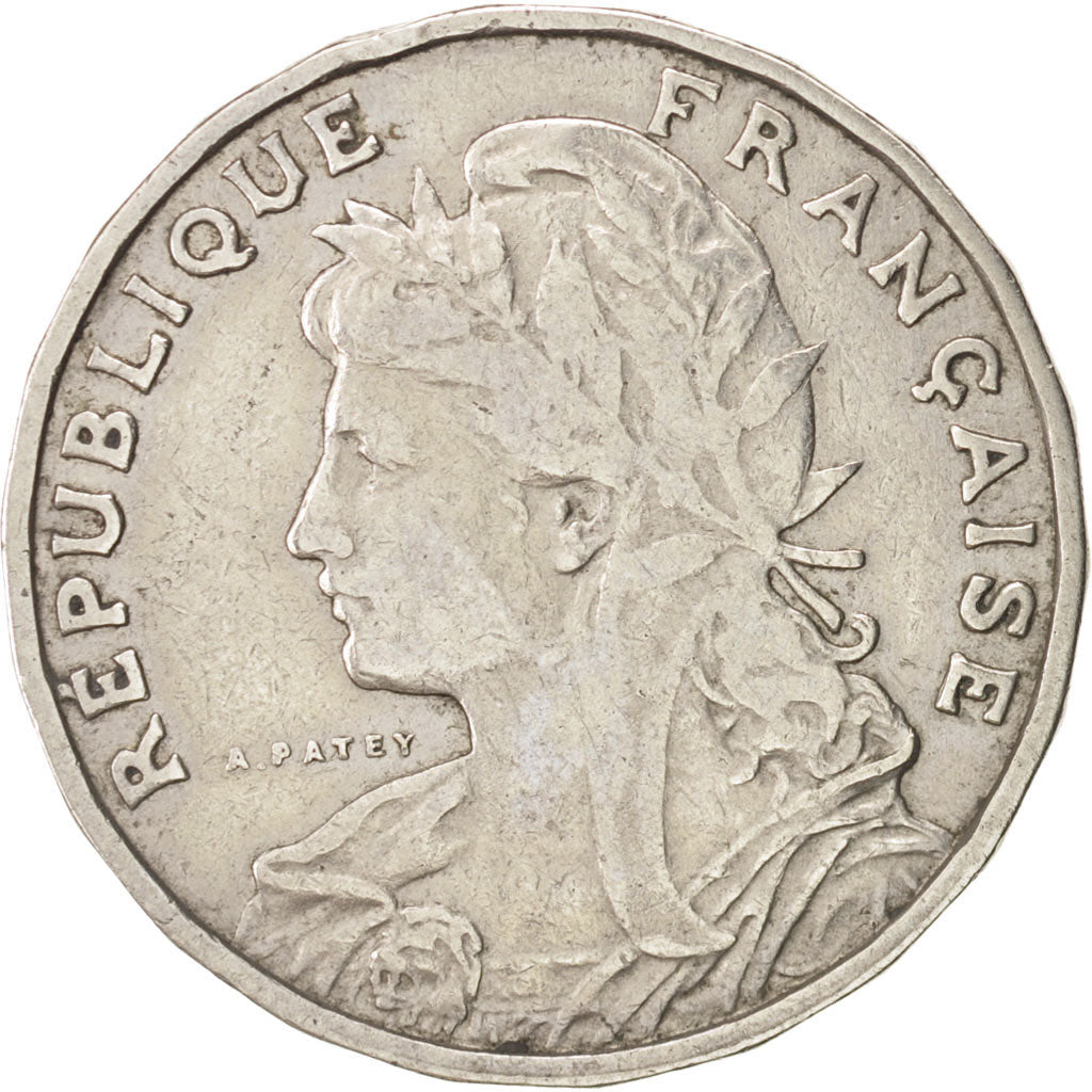 France, Patey, 25 Centimes, 1904, VF(30-35), Nickel, KM:856, Gadoury:364