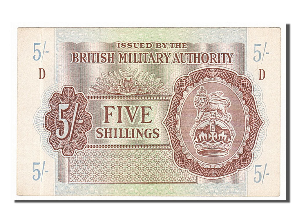 Great Britain, 5 Shillings, 1943, KM #M4, EF(40-45), D