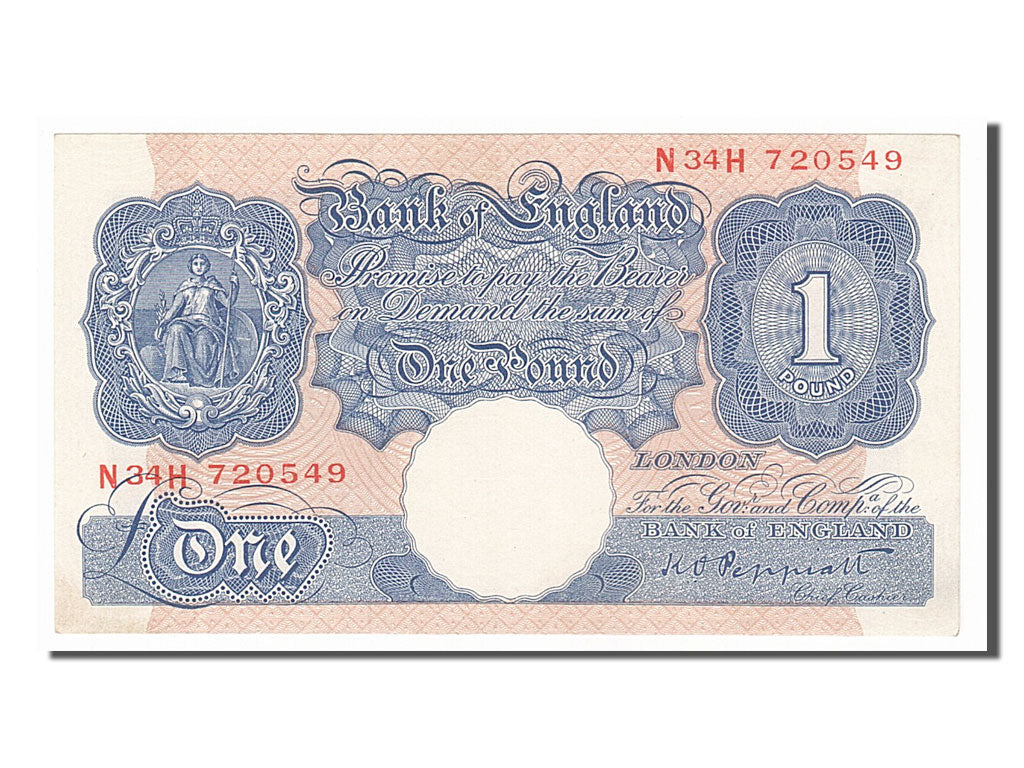 Great Britain, 1 Pound, 1940, KM #367a, UNC(60-62), N34H