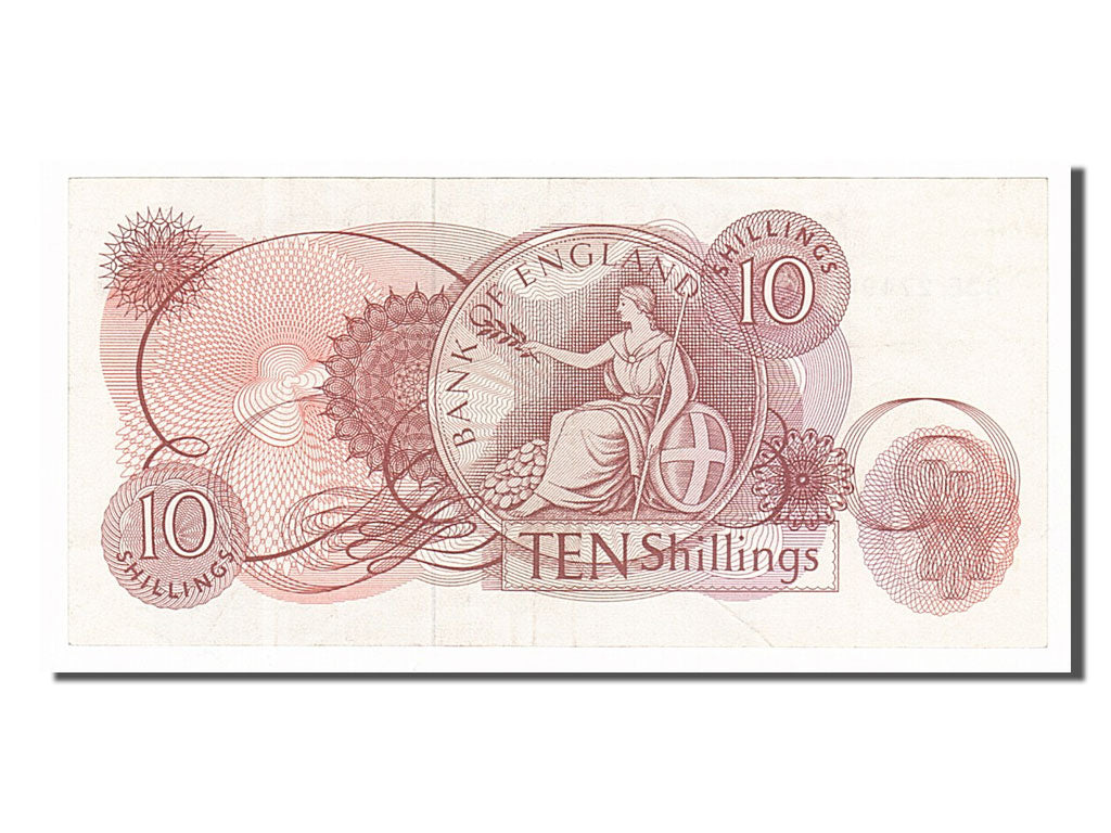 Great Britain, 10 Shillings, 1962, KM #373b, AU(50-53), 32E
