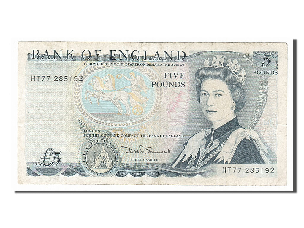 Billet, Grande-Bretagne, 5 Pounds, 1980, TTB