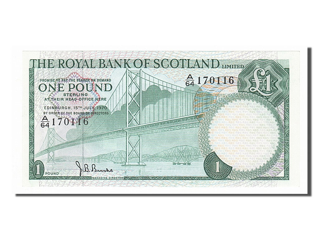 Banknote, Scotland, 1 Pound, 1970, 1970-07-15, UNC(65-70)