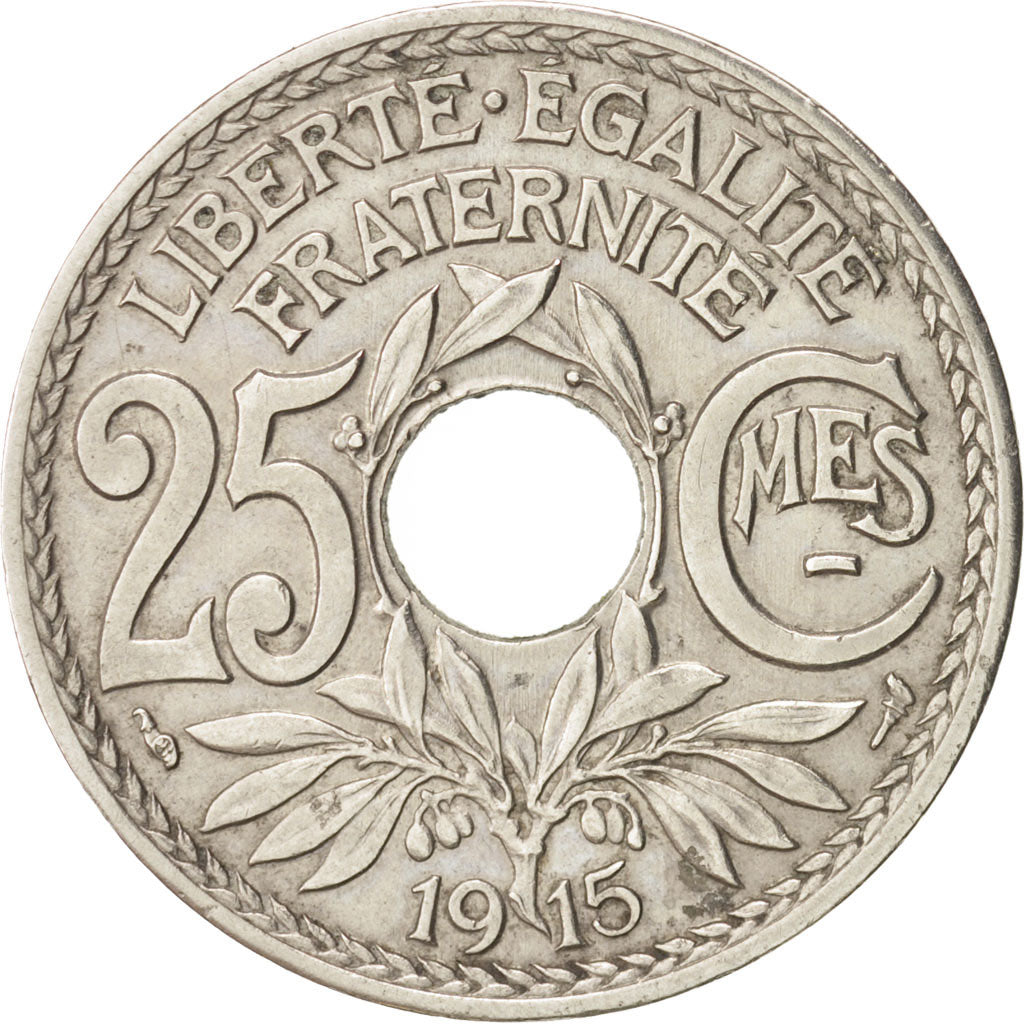 Coin, France, Lindauer, 25 Centimes, 1915, EF(40-45), Nickel, KM:867