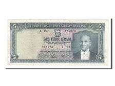 Turkey, 5 Lira, 1965, KM #174a, 1965-01-04, EF(40-45), I02