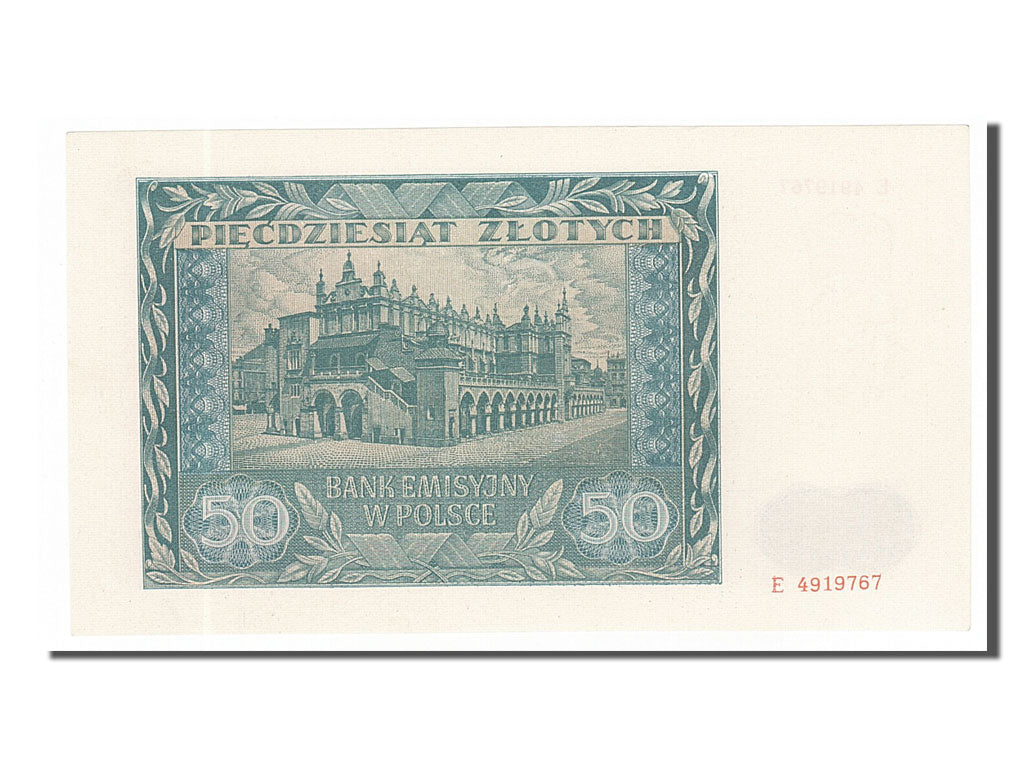 Poland, 50 Zlotych, 1941, KM #102, 1941-08-01, UNC(65-70), E4919767