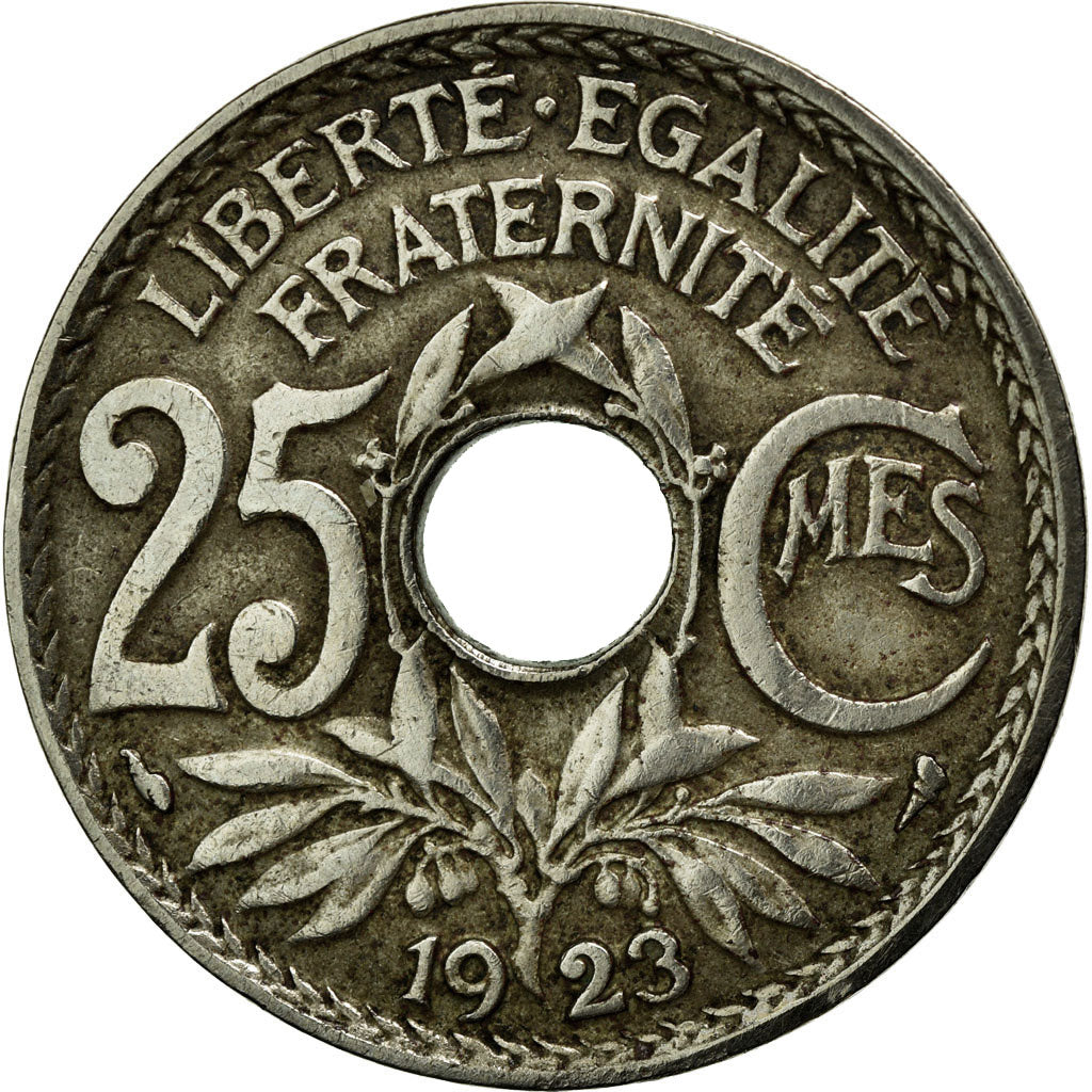 Coin, France, Lindauer, 25 Centimes, 1923, VF(20-25), Copper-nickel, KM:867a