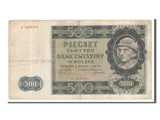 Banknote, Poland, 500 Zlotych, 1940, 1940-03-01, VF(20-25)