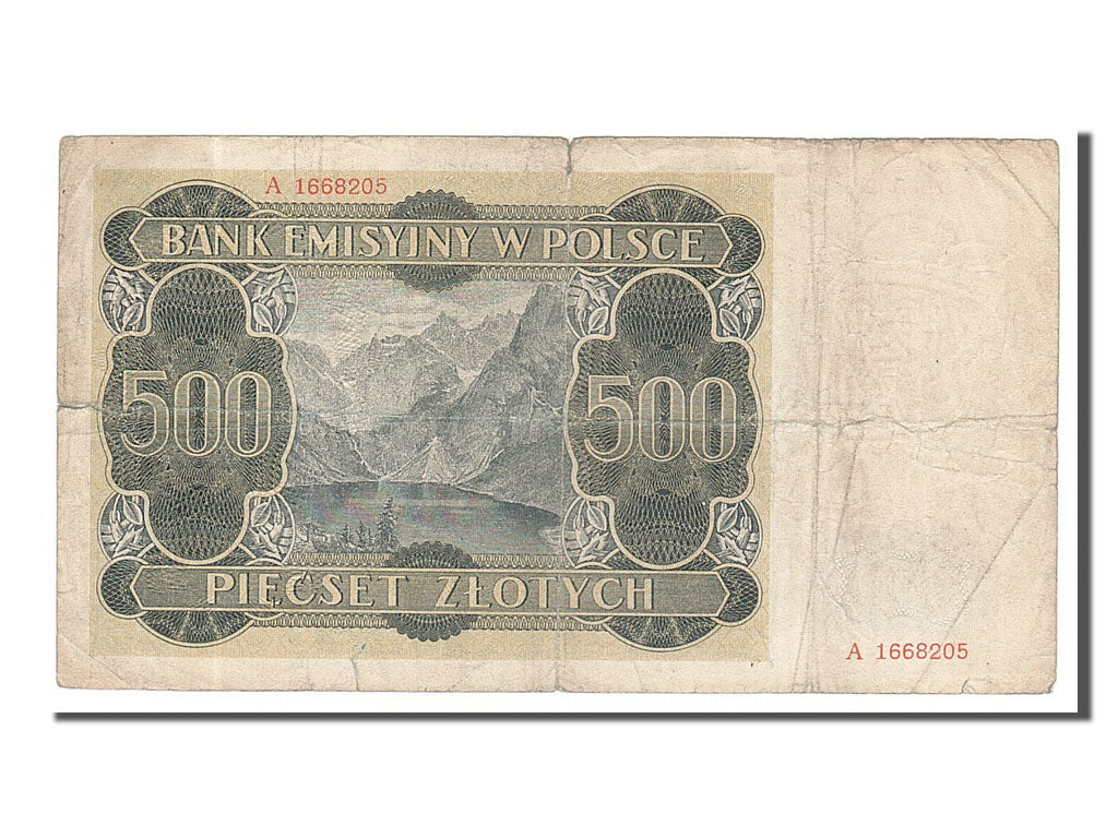 Banknote, Poland, 500 Zlotych, 1940, 1940-03-01, VF(20-25)