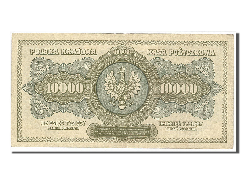 Banknote, Poland, 10,000 Marek, 1922, 1922-03-11, AU(50-53)