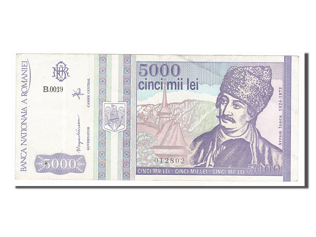 Romania, 5000 Lei, 1993, KM #104a, 1993-05-01, AU(50-53), 012802