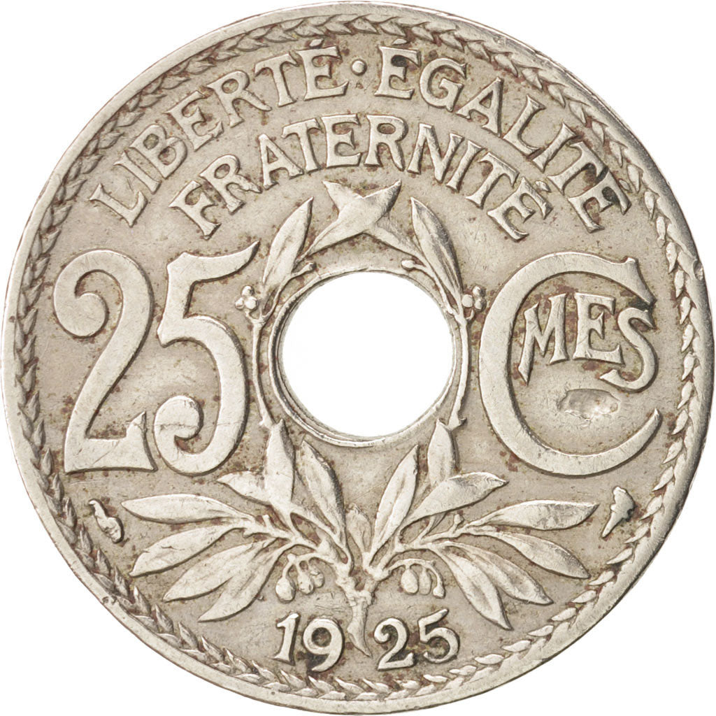 Coin, France, Lindauer, 25 Centimes, 1925, VF(20-25), Copper-nickel, KM:867a