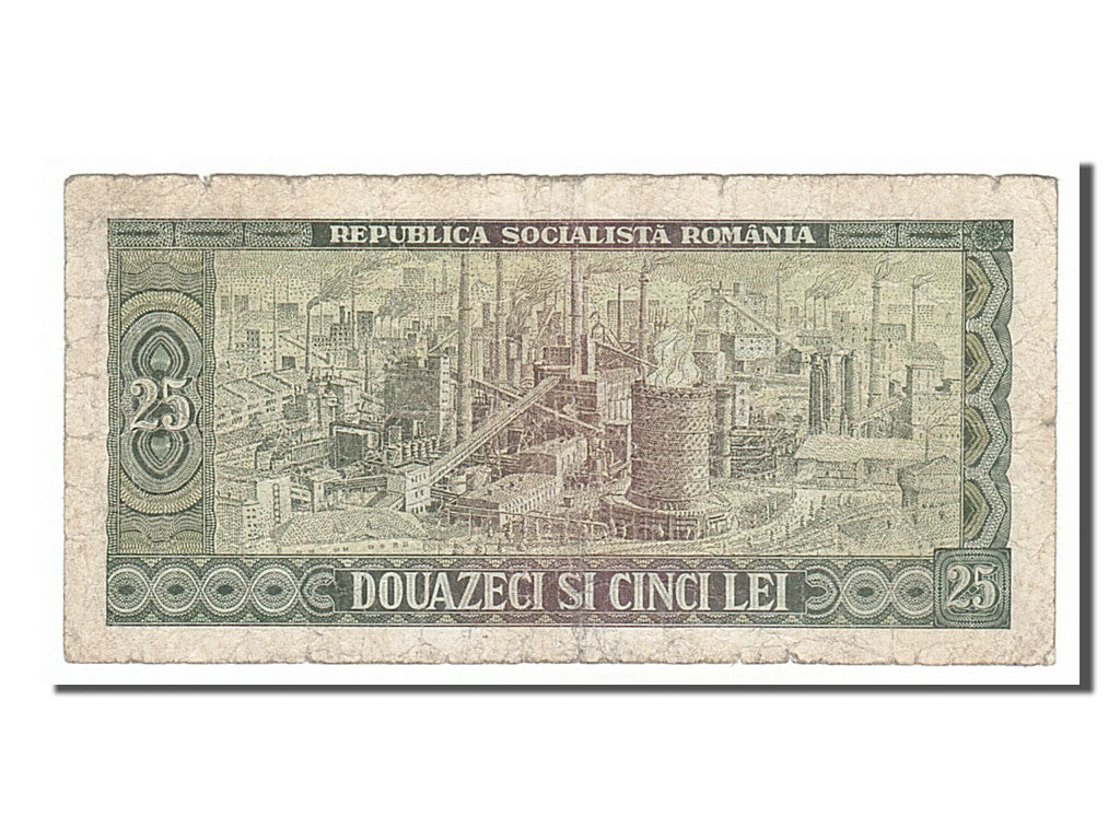 Romania, 25 Lei, 1966, KM #95a, VF(20-25), G0056