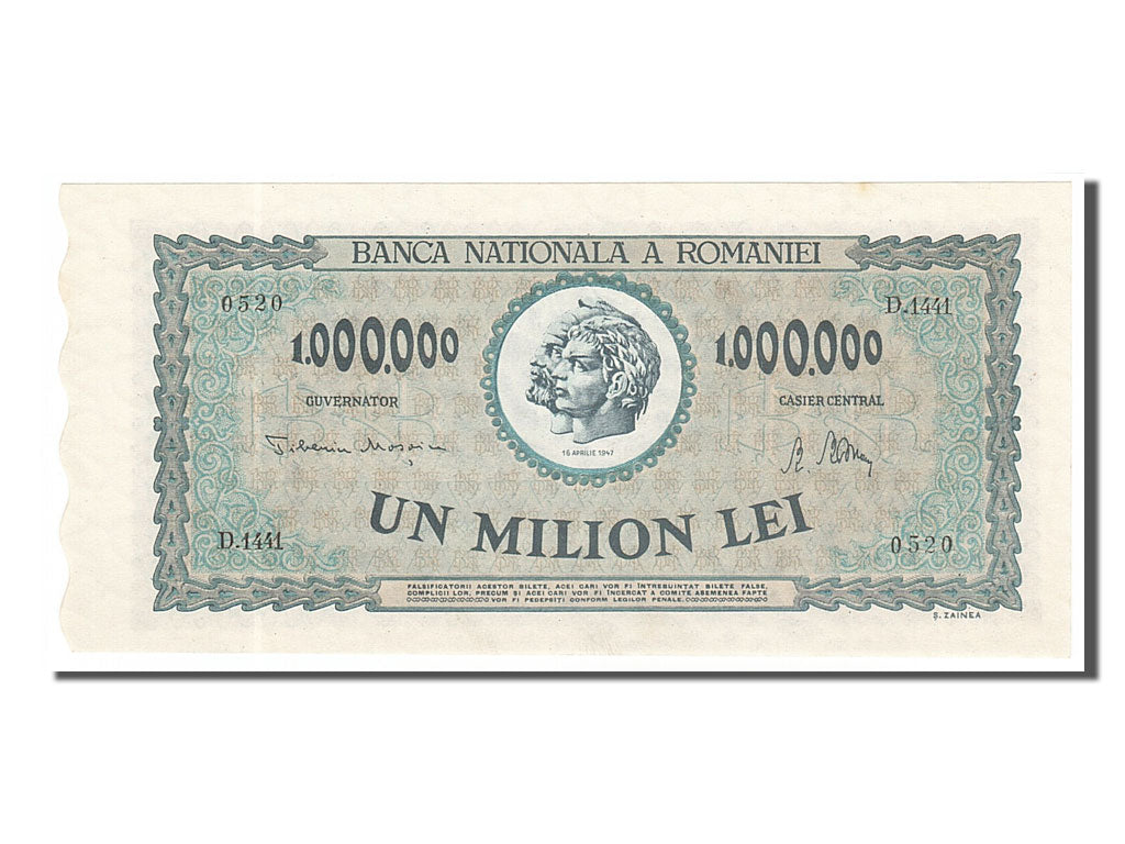Banconote, Romania, 1,000,000 Lei, 1947, FDS