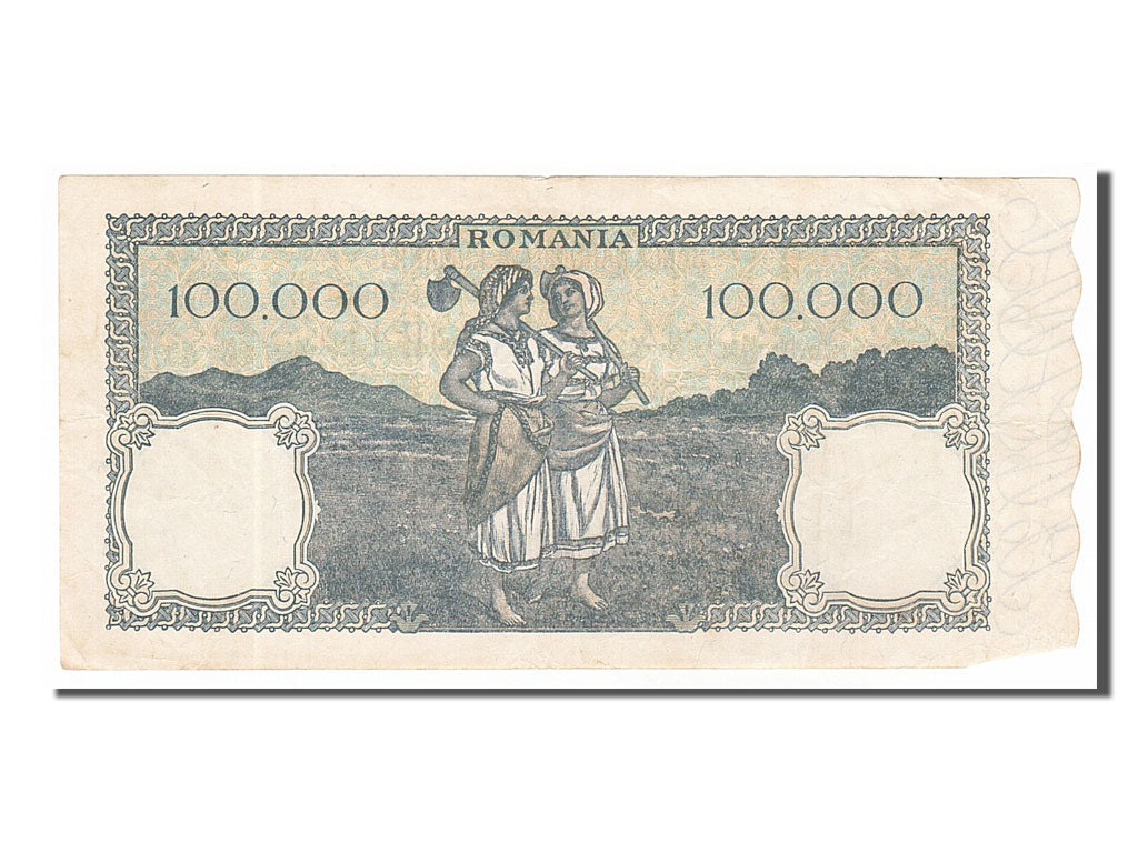Romania, 100,000 Lei, 1946, KM #58a, 1946-12-20, EF(40-45), P/4