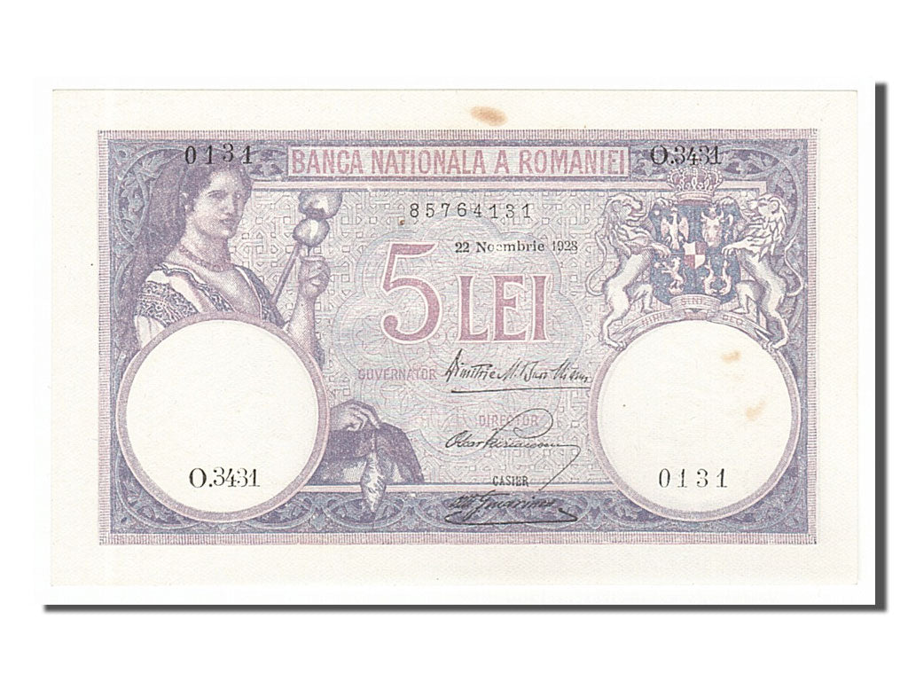 Romania, 5 Lei, 1918, KM #19a, 1918-11-22, UNC(63), O.3431