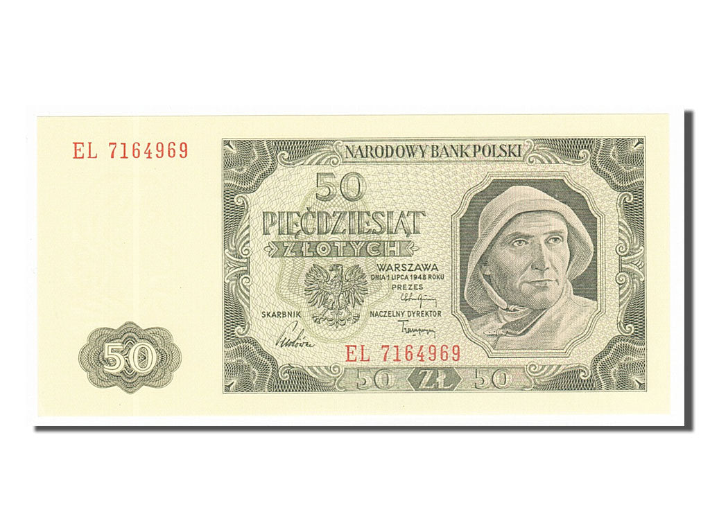 Poland, 50 Zlotych, 1948, KM #138, 1948-07-01, UNC(65-70), EL 7164969